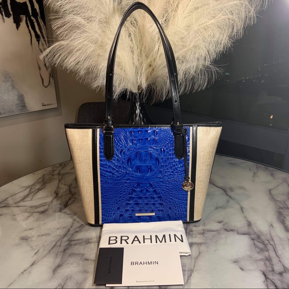 Brahmin Medium Asher Cobalt Laverne